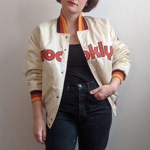 Vintage Brooklyn Puff Bomber Baseball Jacket